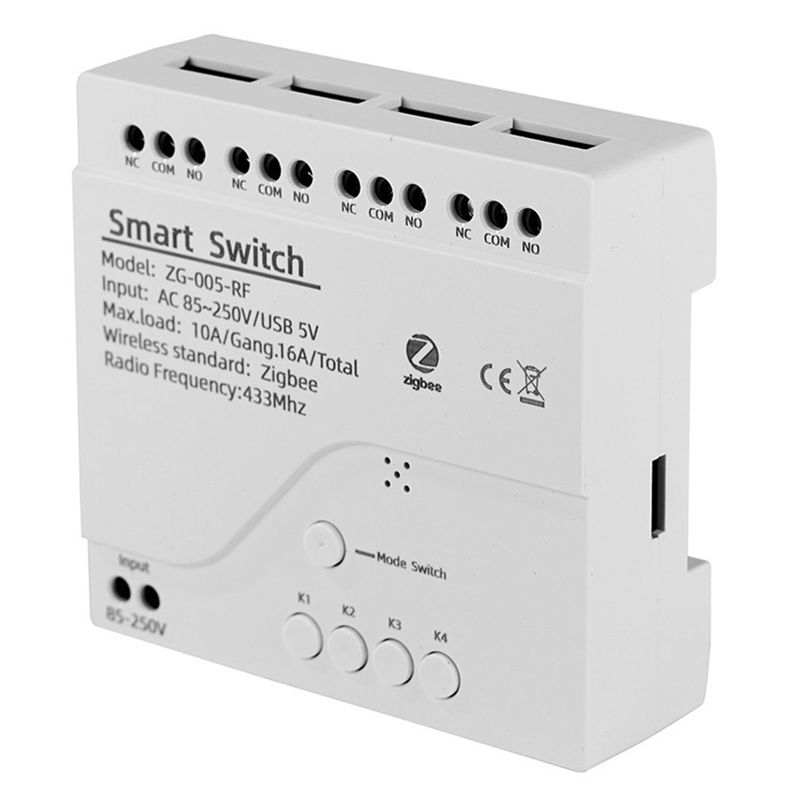Smart Relay Tuya - [NEWA08R] 4-канальный модуль умного выключателя Tuya