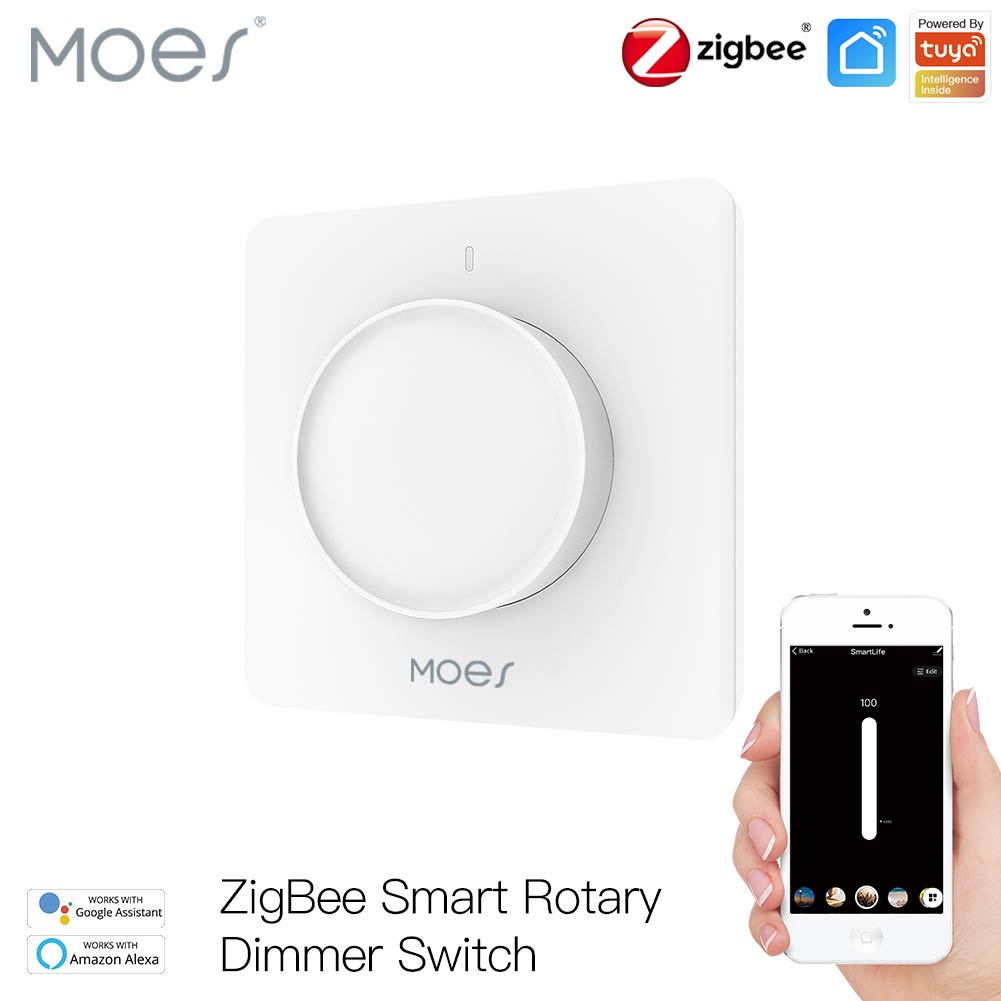 Smart Relay Tuya - MOES Tuya Zigbee Умный поворотный диммер,