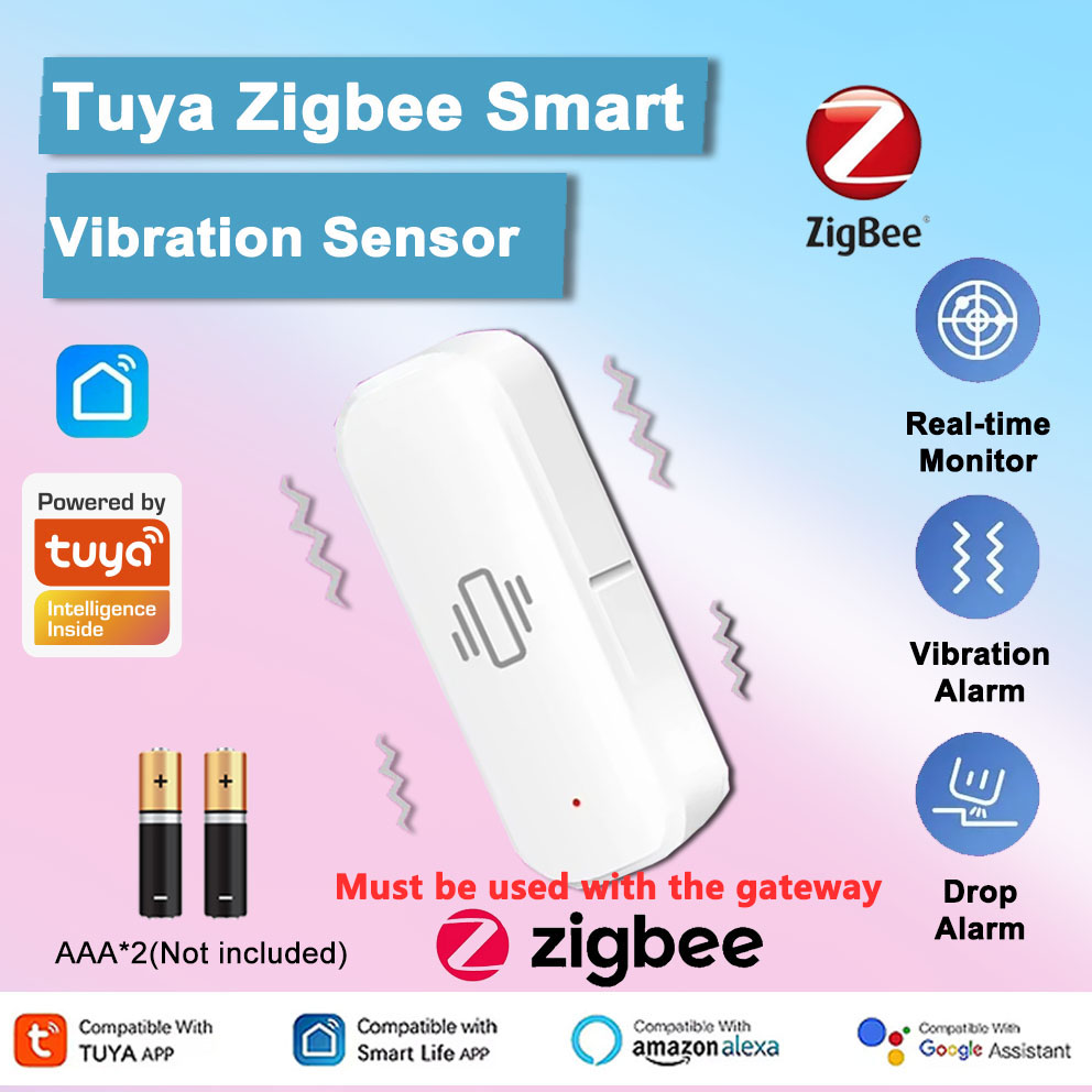 Home Assistant Tuya - Умный датчик вибрации Tuya Zigbee, обнаружение