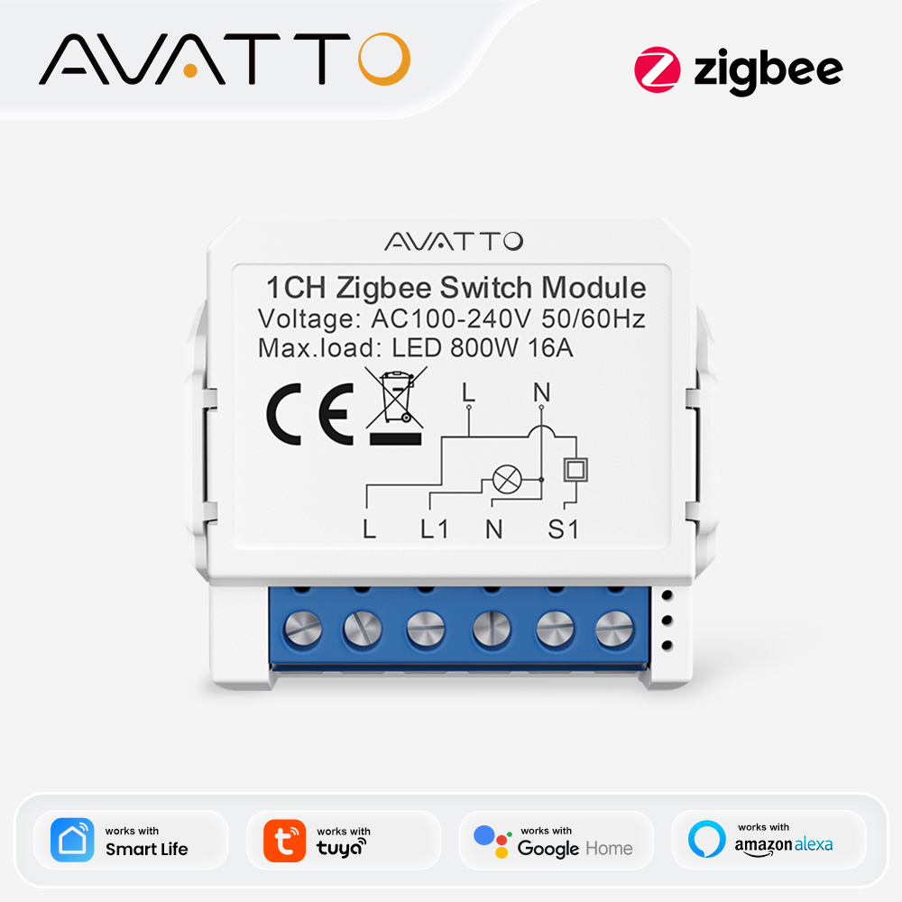 Tuya 4 Channel - AVATTO ZigBee Tuya 1/2/3/4 Gang Мини-умный