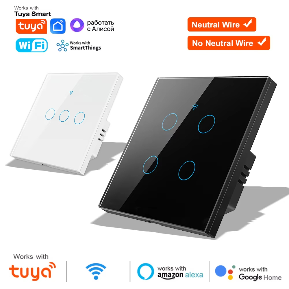 Smart Relay Tuya - Умный беспроводной сенсорный настенный выключатель Wi-Fi