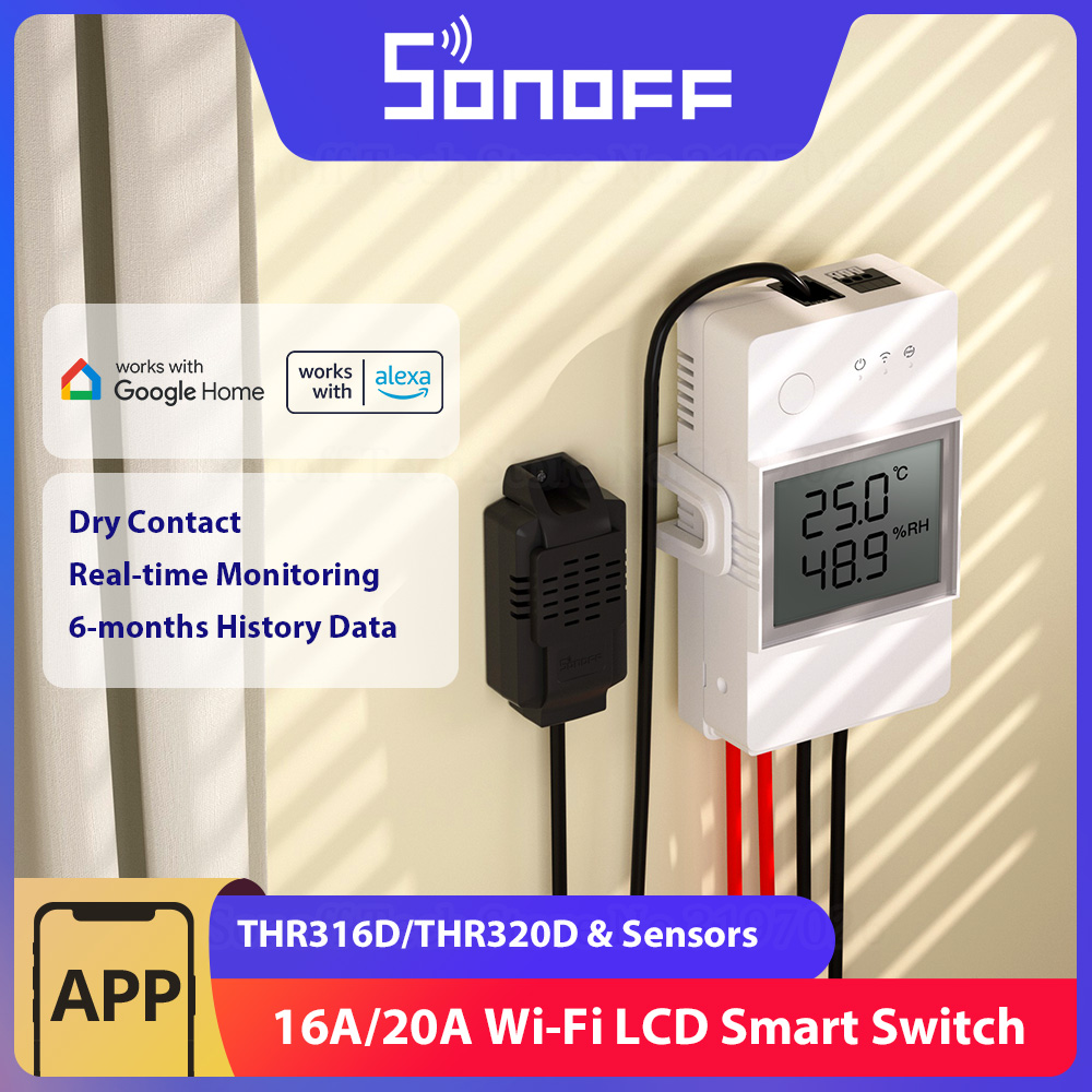 Sonoff Basic - SONOFF THR316D/THR320D Интеллектуальный переключатель температуры и