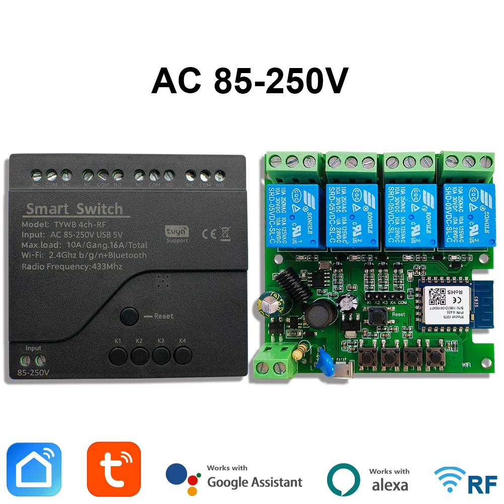 Sonoff Mini R4 - Tuya AC 85-250 В 4-канальный Wi-Fi