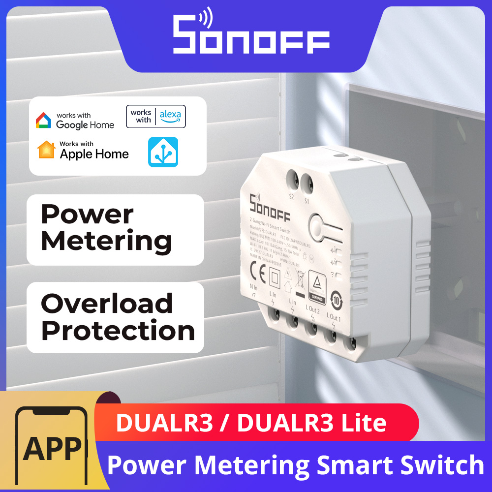 Sonoff Mini R4 - Модуль Wi-Fi реле SONOFF DUALR3 /