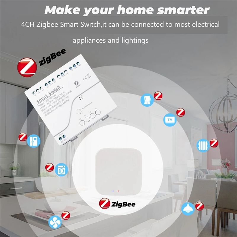 [NEWA08R] 4-канальный модуль у – обзор и цена Smart Relay Tuya