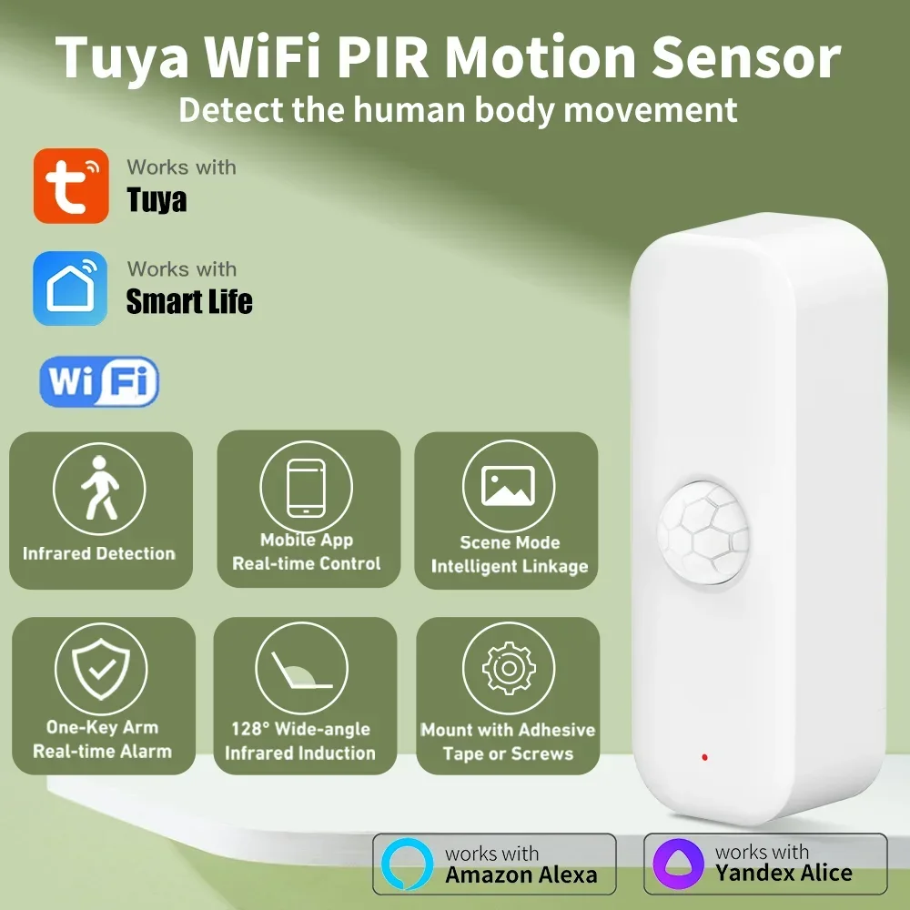 Датчик движения Tuya WiFI PIR  – обзор и цена Home Assistant Tuya